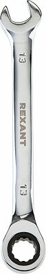 REXANT 12-5808-1 Ключ комбинированный трещоточный 13мм, CrV, зеркальный хром REXANT 