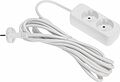 REXANT 13-4002 Удлинитель STANDARD 2 гнезда, 5м, 2х1,0мм², б/з, белый REXANT