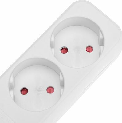 REXANT 13-4002 Удлинитель STANDARD 2 гнезда, 5м, 2х1,0мм², б/з, белый REXANT