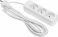 REXANT 13-4007 Удлинитель STANDARD 3 гнезда, 3м, 2х1,0мм², б/з, белый REXANT