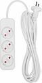 REXANT 13-4007 Удлинитель STANDARD 3 гнезда, 3м, 2х1,0мм², б/з, белый REXANT