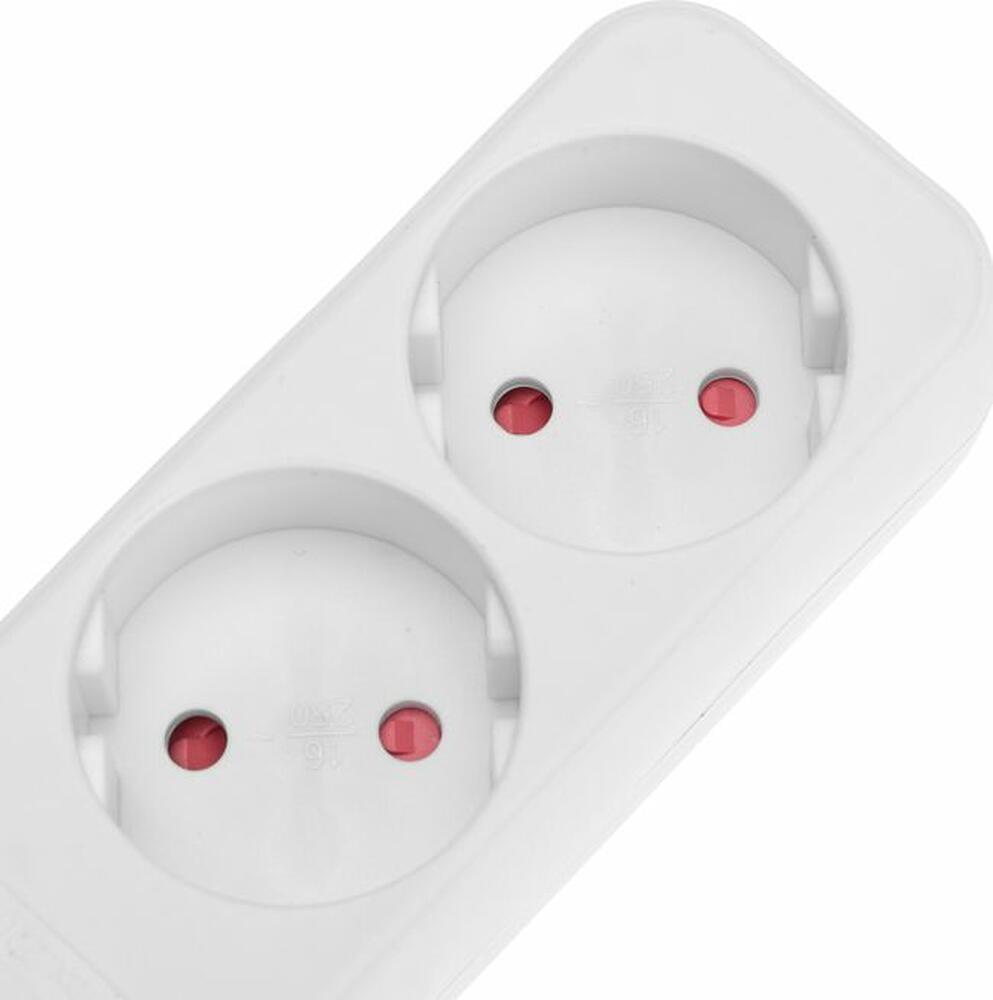 REXANT 13-4008 Удлинитель STANDARD 3 гнезда, 5м, 2х1,0мм², б/з, белый REXANT