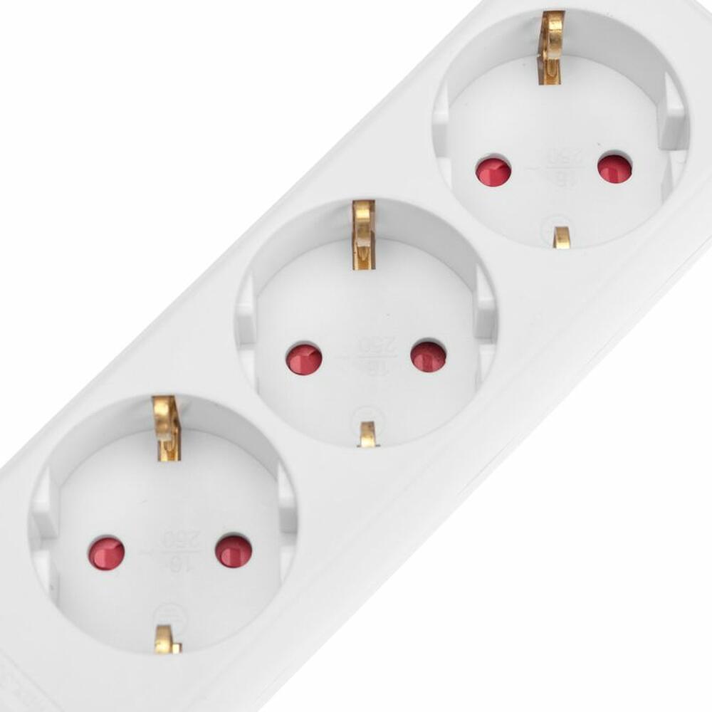 REXANT 13-4011 Удлинитель STANDARD 3 гнезда, 5м, 3х1,0мм², с/з, белый REXANT