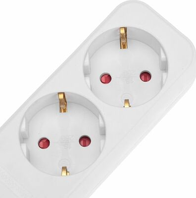 REXANT 13-4032 Удлинитель STANDARD 5 гнезд, 3м, 3х1,0мм², с/з, с выключателем, белый REXANT