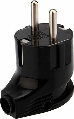 REXANT 16-0726 Вилка Евро угловая с з/к 16А черная REXANT