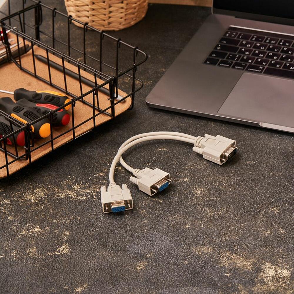 REXANT 17-6834 Переходник штекер VGA - 2 гнезда VGA, провод REXANT