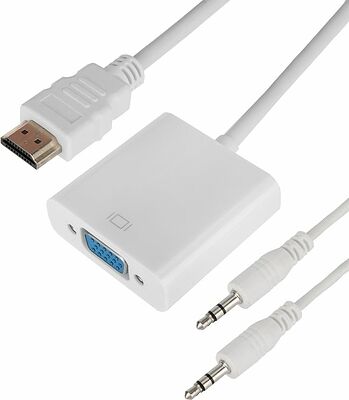 REXANT 17-6936 Переходник штекер HDMI - гнездо VGA, провод + шнур стерео 3,5мм REXANT