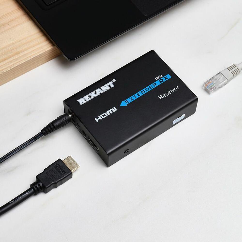 REXANT 17-6972 Приемник сигнала HDMI по витой паре RJ-45(8P8C) до 120м (1080p) REXANT