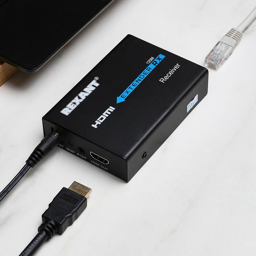 REXANT 17-6972 Приемник сигнала HDMI по витой паре RJ-45(8P8C) до 120м (1080p) REXANT