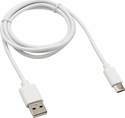 REXANT 18-1895 Кабель USB-A – Type-C, 3 А, 1м, ПВХ, белый REXANT
