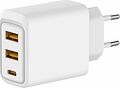 REXANT 18-2213 Сетевое зарядное устройство с двумя портами USB-A и одним портом USB-C, 10Вт REXANT REXANT 18-2213 Сетевое зарядное устройство с двумя портами USB-A и одним портом USB-C, 10Вт REXANT