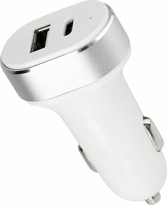 REXANT 18-2227 Автозарядка в прикуриватель REXANT АЗУ USB-A+USB-C, 3.1 A белая