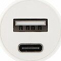 REXANT 18-2229 Автозарядка в прикуриватель REXANT АЗУ USB-A+USB-C, 2.4 A белая