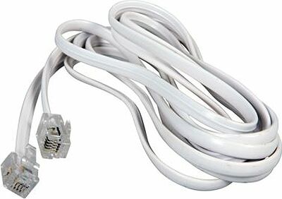 REXANT 18-3071 Удлинитель телефонный, плоский, RJ-11 (6P-4C), 7м, белый REXANT