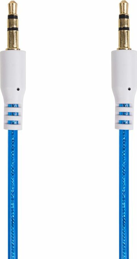 REXANT 18-4084 Аудиокабель AUX 3,5мм, 1м, синий, гелевый REXANT