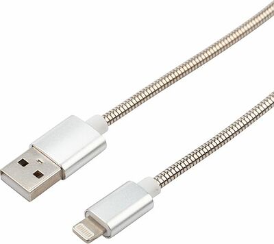 REXANT 18-7057 Кабель USB-A – Lightning, 2A, 1м, в матовой стальной оплетке REXANT