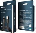 REXANT 18-7058 Кабель USB-A – Lightning, 2,4А, 1м, в черной нейлоновой оплетке, со световой индикацией REXANT REXANT 18-7058 Кабель USB-A – Lightning, 2,4А, 1м, в черной нейлоновой оплетке, со световой индикацией REXANT