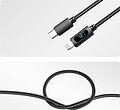 REXANT 18-7062 Кабель USB-A – Lightning, 2,4А, 1м, в черной нейлоновой оплетке, c LED-дисплеем REXANT
