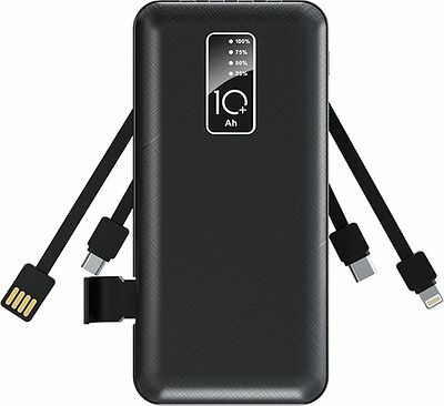 REXANT 30-2038 Портативное зарядное устройство Power Bank (аккумуляторная батарея) 10000 mAh, черное REXANT