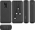 REXANT 30-2039 Портативное зарядное устройство Power Bank (аккумуляторная батарея) 20000 mAh, черное REXANT