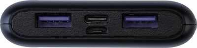REXANT 30-2051 Портативное зарядное устройство Power Bank (аккумуляторная батарея) 10000 mAh с Quick Charge и Power Delivery, черное REXANT
