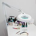 REXANT 31-0021 Лупа на струбцине круглая 8D с подсветкой, ø127мм, белая REXANT
