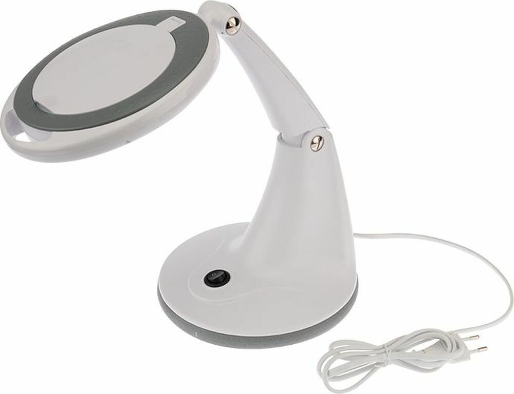 REXANT 31-0245 Лупа настольная 3D с подсветкой 30 SMD LED, ø100мм, белая REXANT