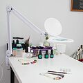 REXANT 31-0403 Лупа на струбцине круглая 5D с подсветкой 56 SMD LED, ø127мм, белая REXANT