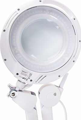 REXANT 31-0531 Лупа на струбцине круглая 3D с подсветкой 60 SMD LED, сенсорный регулятор яркости, ø127мм, белая REXANT