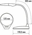 REXANT 31-0560 Лупа настольная 3D с подсветкой 3LED, сенсорная регулировка яркости, EXPERT, ø125мм, белая REXANT