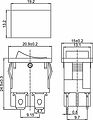 REXANT 36-2190-1 Выключатель клавишный 250В 6А (4с) ON-OFF красный с подсветкой Mini (1 шт/уп) REXANT