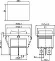 REXANT 36-2370-1 Выключатель клавишный 250В 15А (6с) ON-OFF-ON черный с нейтралью (1 шт/уп) REXANT