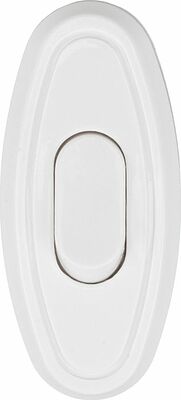 REXANT 36-3016 Выключатель-кнопка 250V 6А ON-OFF белый на электропровод (для настольной лампы / для бра) REXANT