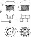 REXANT 36-3152 Кнопка антивандальная Ø12 Фикс (2с) OFF-ON выпуклая (A12-B2) REXANT