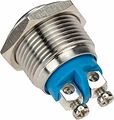 REXANT 36-3231 Кнопка антивандальная Ø16 Б/Фикс (2с винт) OFF-(ON) выпуклая (A16-A3) REXAN