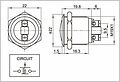 REXANT 36-3410 Кнопка антивандальная Ø19 Б/Фикс (2с винт) OFF-(ON) сфера (PBS-28В, A19-A2) REXANT