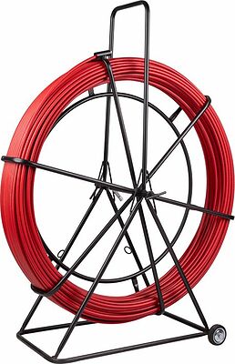 REXANT 47-1250 Протяжка кабельная (УЗК в тележке), стеклопруток, d=11,0мм, 250м, красная REXANT