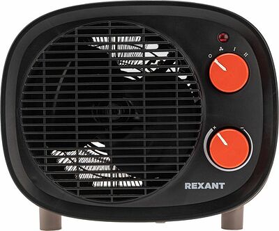 REXANT 60-0034 Тепловентилятор электрический настольный 2кВт со спиральным нагревательным элементом, черный REXANT