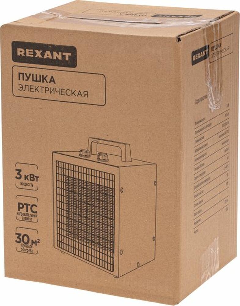 REXANT 60-0042 Пушка тепловая электрическая, квадратная, PTC, 3кВт REXANT