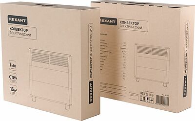 REXANT 60-0118 Конвектор электрический с механическим термостатом, 1кВт, СТИЧ-нагревательный элемент, ножки REXANT