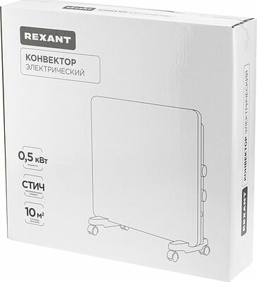 REXANT 60-0126 Конвектор электрический с механическим термостатом, 0,5кВт, СТИЧ-нагревательный элемент REXANT