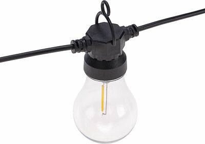 REXANT 602-2422 Гирлянда садовая Канэри, 15м, 3000К, встроенный аккумулятор, солнечная панель, коллекция Лондон REXANT