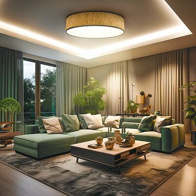 REXANT 650-1077 Светильник потолочный Alata, LUMI Line, 70Вт, 500х90 мм, соломенный REXANT