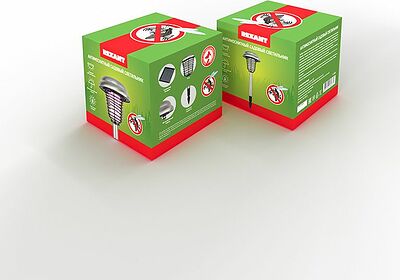 REXANT 71-0686 Антимоскитный инсектицидный садовый светильник R 20м, на солнечной батарее, металл REXANT