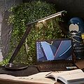 REXANT 75-0219 Светильник настольный REXANT Status LED, USB-зарядка устройств, 2700-6500 К, диммирование, 220 В, эффект тиснения под кожу