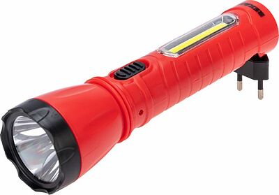 REXANT 75-711 Фонарь универсальный, двухрежимный, со встроенной евровилкой, зарядка от сети 220В, СОВ REXANT