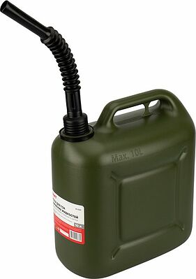 REXANT 80-0205 Канистра для ГСМ и технических жидкостей, вертикальная, 10л, пластиковая, усиленная REXANT