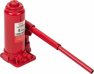 REXANT 80-0611 Домкрат гидравлический бутылочный 5т в пластиковом кейсе REXANT