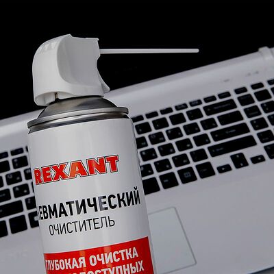 REXANT 85-0001-2 Пневматический очиститель (Сжатый воздух) DUST OFF, 1000мл (720мл), аэрозоль REXANT