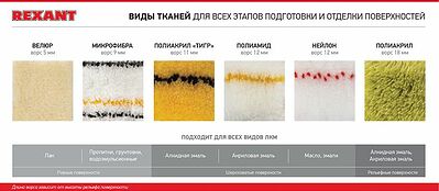 REXANT 89-0032 Валик вспененный пенополиуретан, ширина ролика 180 мм, Ø 42 мм, бюгель 6 мм REXANT